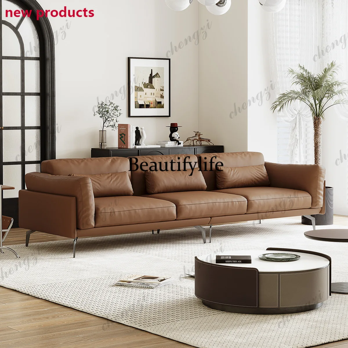 French antique style, sofa living room, new Italian minimalist retro, sofa light luxurya68