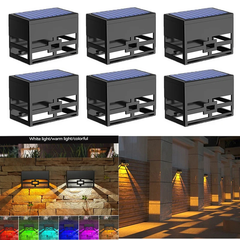 

LED Solar Wall Light Balcony Courtyard Street Garden Decoration Outdoor Waterproof LED Light Solar Stair Fence Lighting