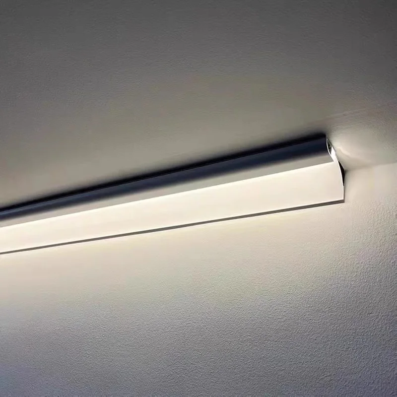 Wall Washing LED Aluminum Profile Reflective Strip 2M Top Corner Linear Luminous Line Light Skirting Hard Bar Strip Lamp