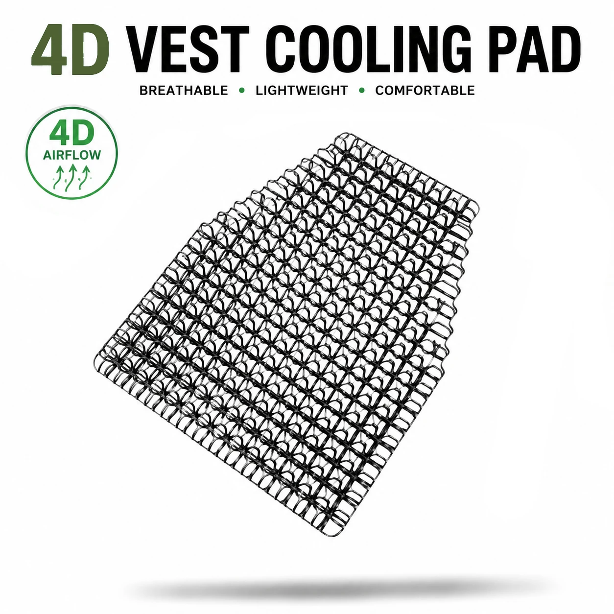 Tactical Vest Cooling Pad 4D Hollow Breathable Sweat Wicking Cushion Plate Carrier Airflow Ventilation Spacer Pad for Airsoft