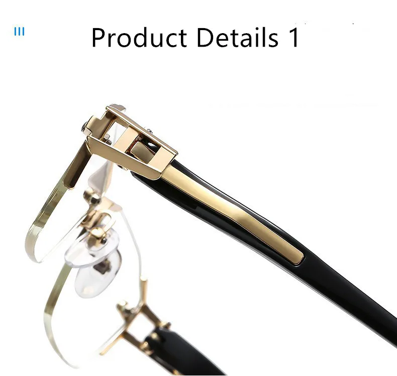2025Neue Lesebrille für Männer und Frauen, randlos, Antiblulett, Brille, Unisex, photochrome Leser, modisch, Retro, vielseitig, Trendbrille – Detail 7