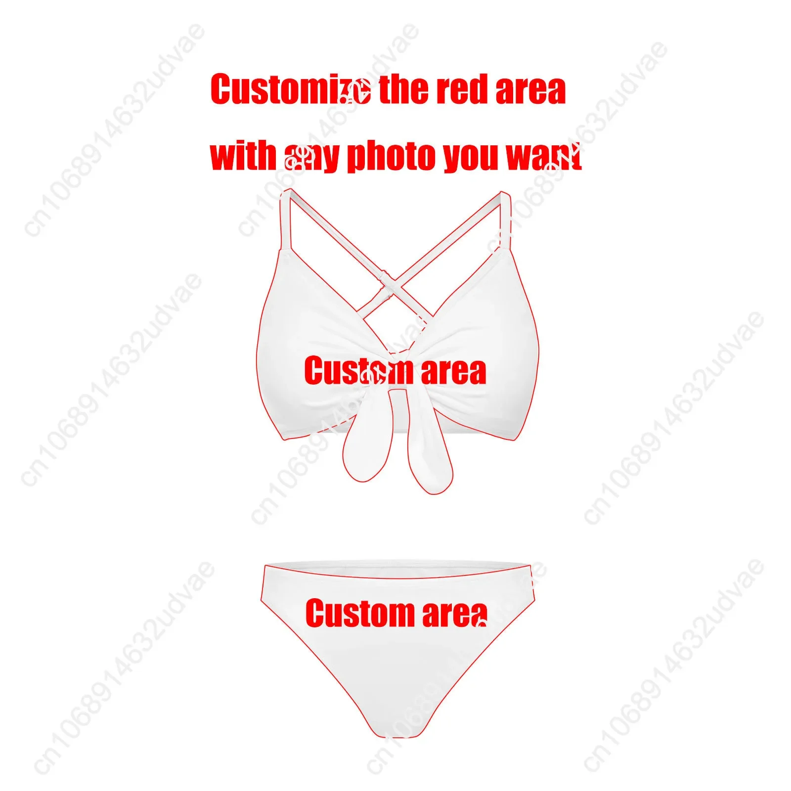 ملابس سباحة نسائية مخصصة بحمالات متقاطعة على طراز كاني ويست، بيكيني شخصي لحفلات حمام السباحة، ملابس شاطئ مخصصة