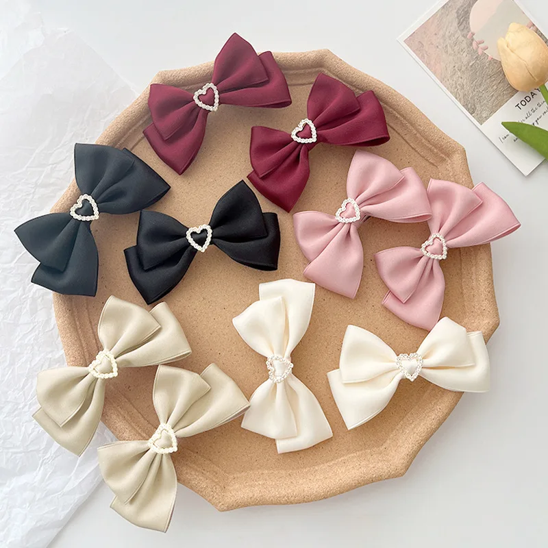 

20 Pairs/Lot 4.3" Korean Style Ribbon Bow Hair Clips Fashion Hair Accessories