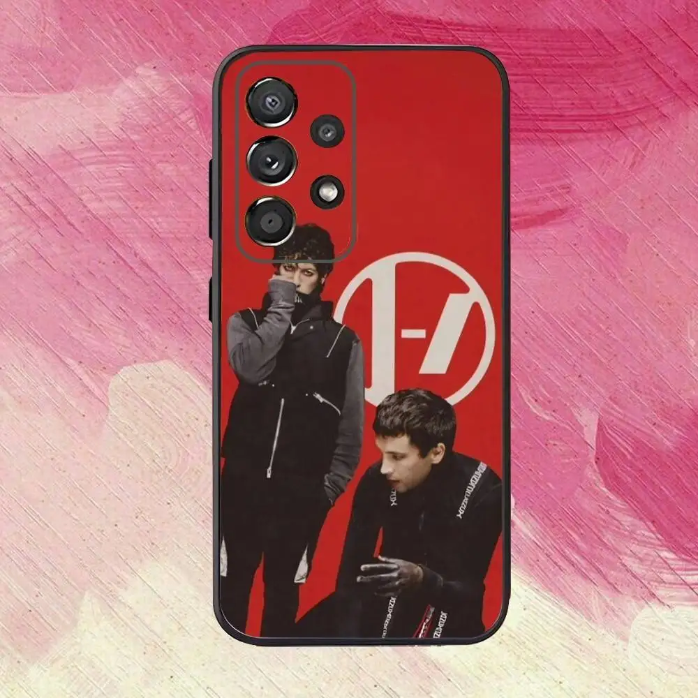 حافظة هاتف Band1 T-Twenty One P-Pilots لهاتف سامسونج S25,S24,S21,S22,S23,S30,Ultra,S20,Plus,Fe,Lite,Note,10,9,5G غطاء أسود