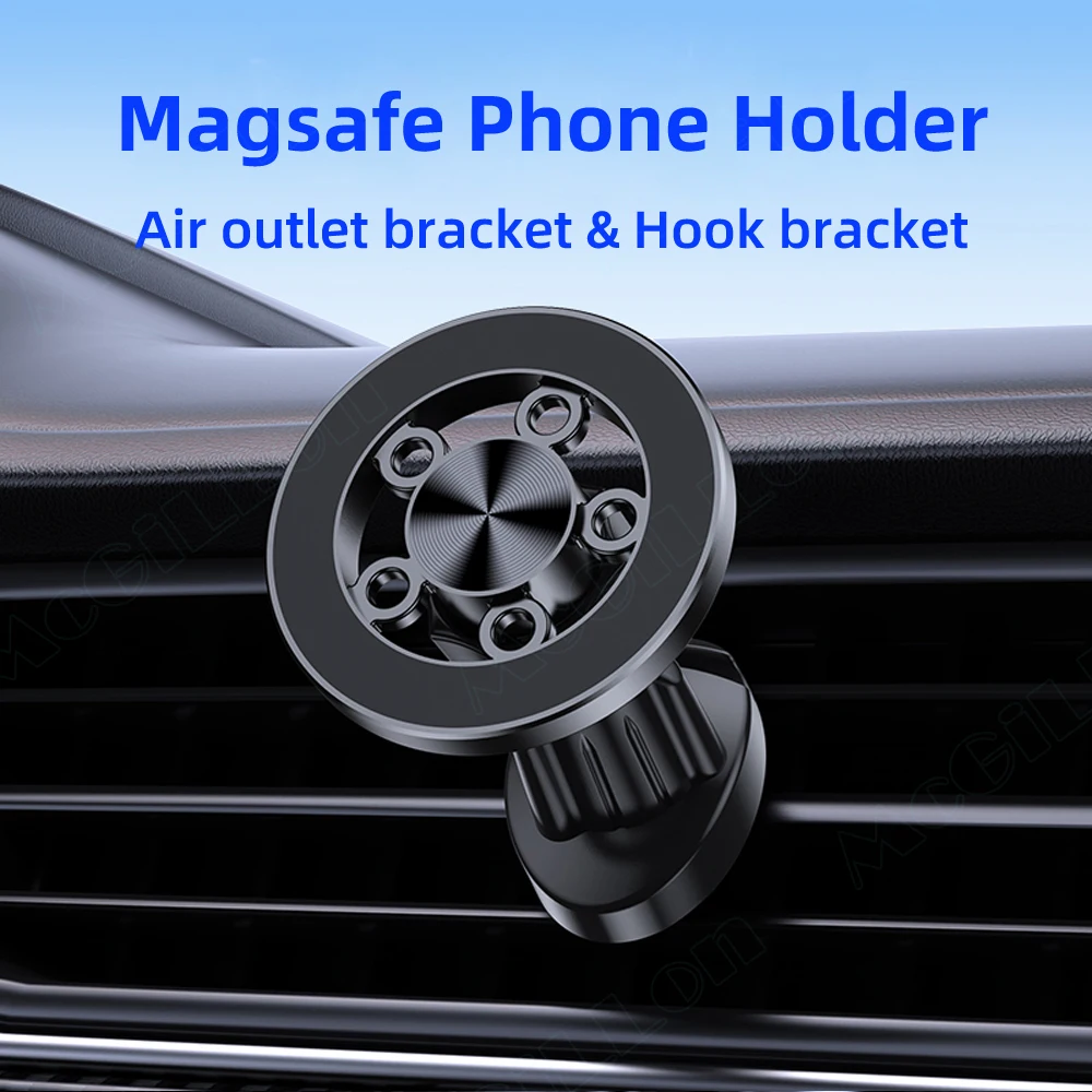 

Magnetic Phone Holder Compatible With MagSafe Magnet Car Mount for iPhone16 15 14 13 Xiaomi Car Air Vent Clip Mount GPS Brackets