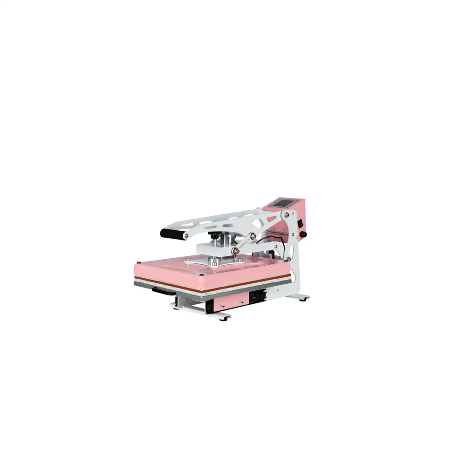 Pink 13x18 Semi-Automatic Press, Auto Open, Slide-Out, 0-500°F Temp, 110V,