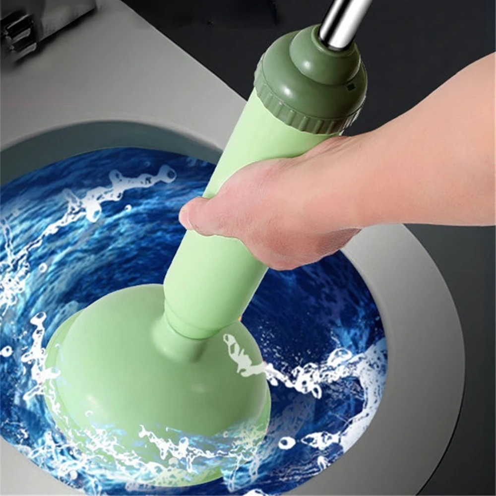 High Pressure Toilet Plunger Drain Blaster Sewage Pipe Dispenser Air Drain Cleaner Toilet Drill Gun Manual Pneumatic Dredge Tool