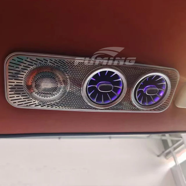 Vito V-Class (V250 V220 V260) الكربون الزخرفية منفذ الهواء مصباح لتهيئة الجو التوربينات زهرة تصميم نمط قطع غيار السيارات