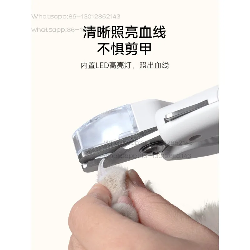 Pet LED kitten nail scissors anti-blood line special nail scissors artifact for beginners Universal for kittens and dogs