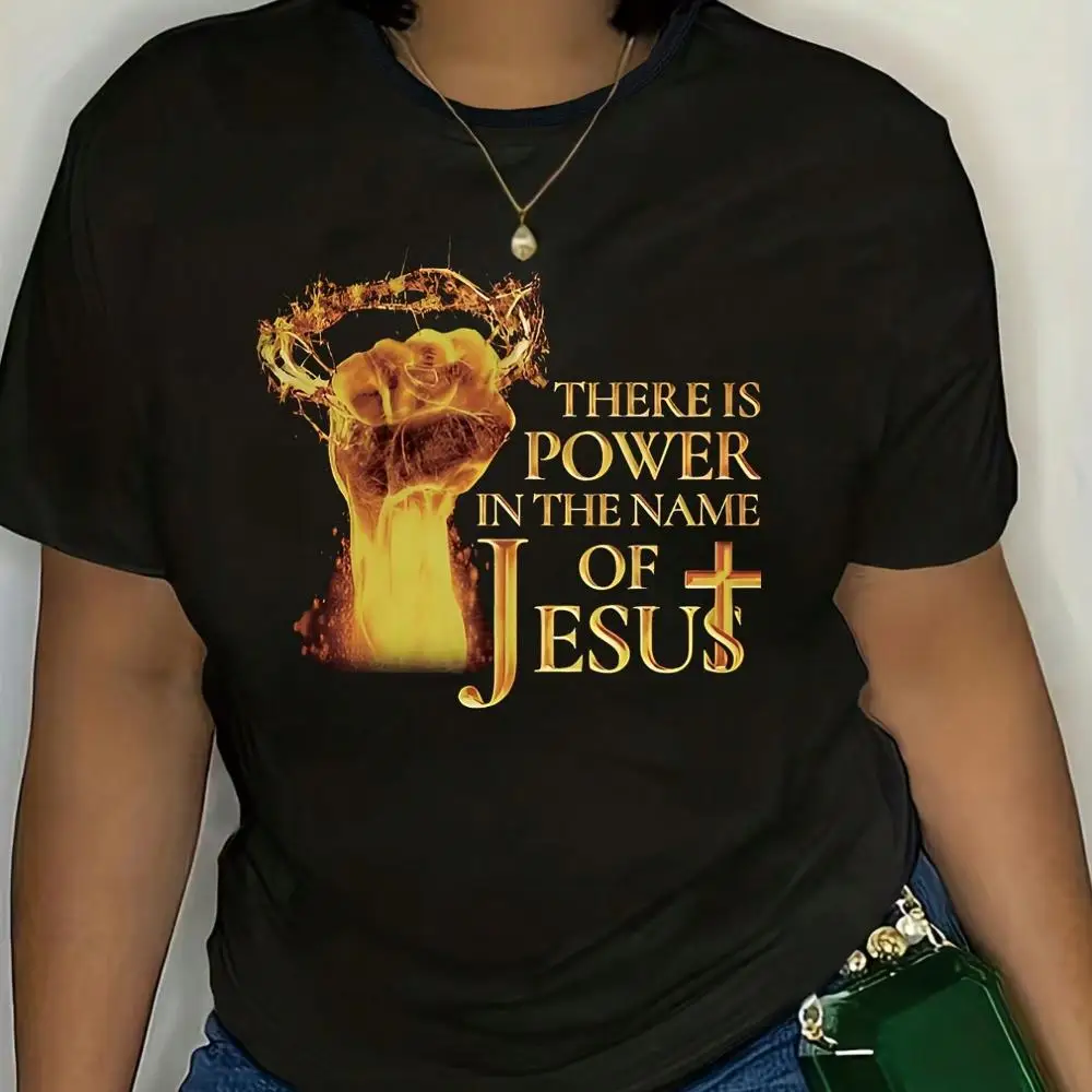 By God Spoiled By My Husband Letter Women Short Sleeve T-Shirt Casual Black Summer