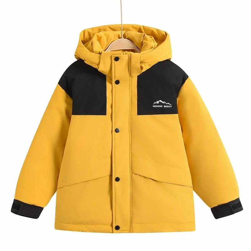 Children's down jackets for boys and girls, short styles for parent-child thickening, new western-style Korean version, medium a