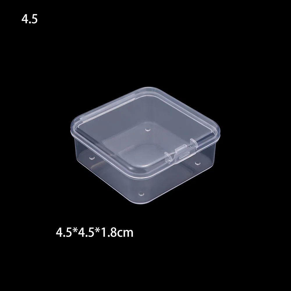 Mini Transparent Organizer Box Dustproof PP Plastic Mini Square Storage Box Transparent Container Dustproof Storage Boxes