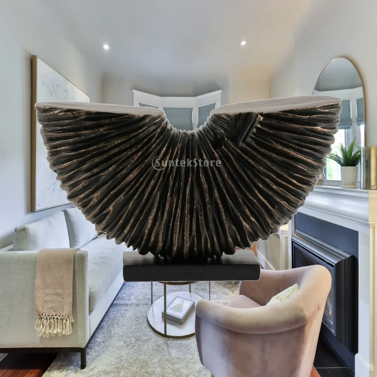 U-Shaped Sculpture Bold Abstract Sculpture Eye-Catching for Console Table
