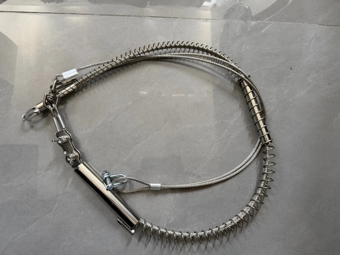 

1 шт. Усиленная пружина для замены в ловушке для диких кабанов с гайками и тросом диаметром [указать диаметр троса]