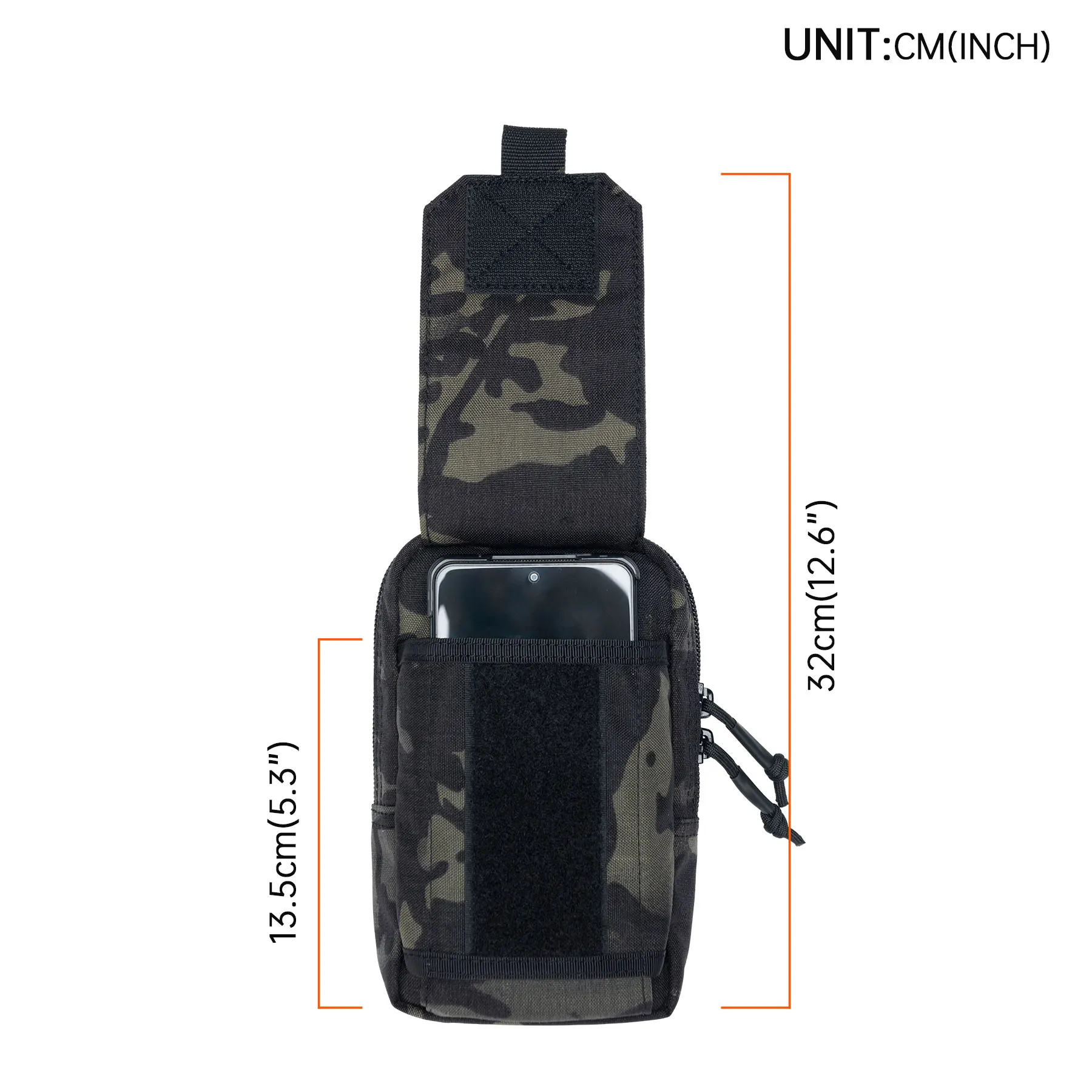 Riñonera táctica MOLLE con compartimento para teléfono – EDC militar - imagen 4