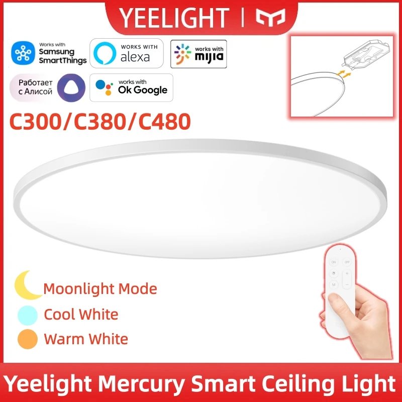 plafonnier-intelligent-yeelight-mercury-wifi-mode-lumiere-lunaire-pour-le-soin-des-yeux-6500k-commande-vocale-compatible-avec-l'application-mi-home-google-alexa
