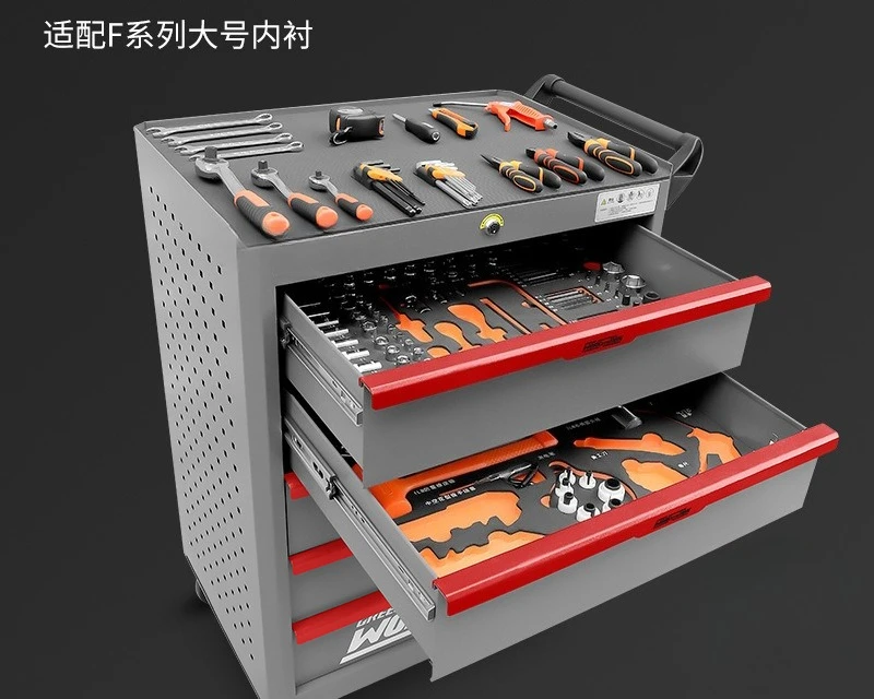 Heavy Tool Cart Maintenance Hardware Push Box Multifunctional Auto Repair Tool Cabinet Workshop Special Mobile