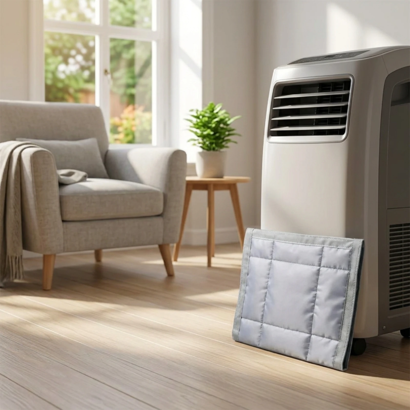 Portable Air Conditioner Hose Cover with Zipper Condensation-Reducing Portable Air Conditioning Exhaust Hose Sleeve Double-Layer