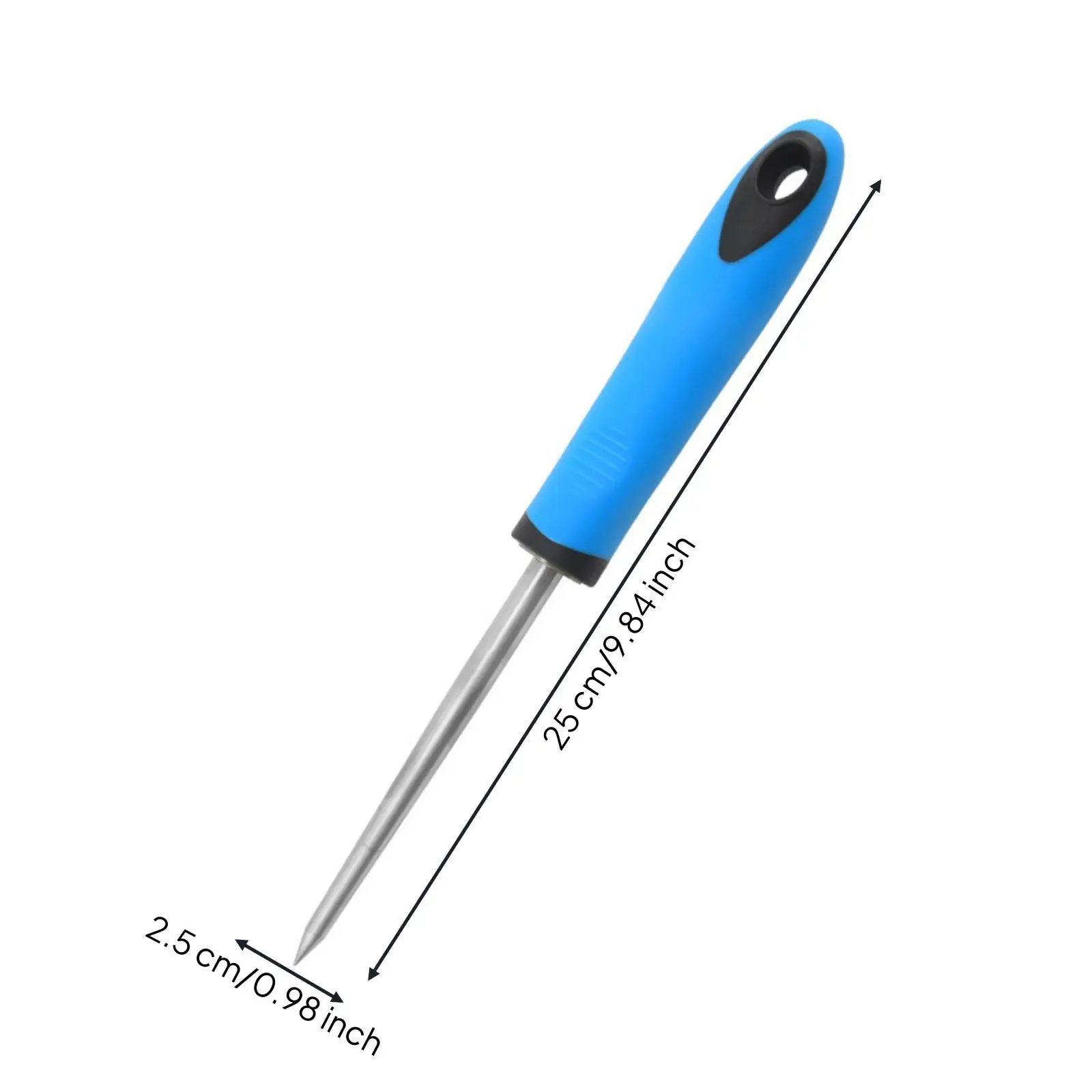 Ergonomic Ice Pick Stainless Steel with Textured Grip for Bartending Cold Drinks Cocktail Ice Splitting Kitchen Tool