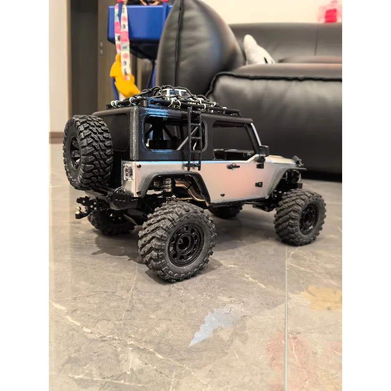 For MJX H12Y HYPER GO 1/12 RC Rock Crawler - Vented Body Shell, Roof Rack, Side Guards, Rear Bumper, Exhaust Pipe Upgrades Parts