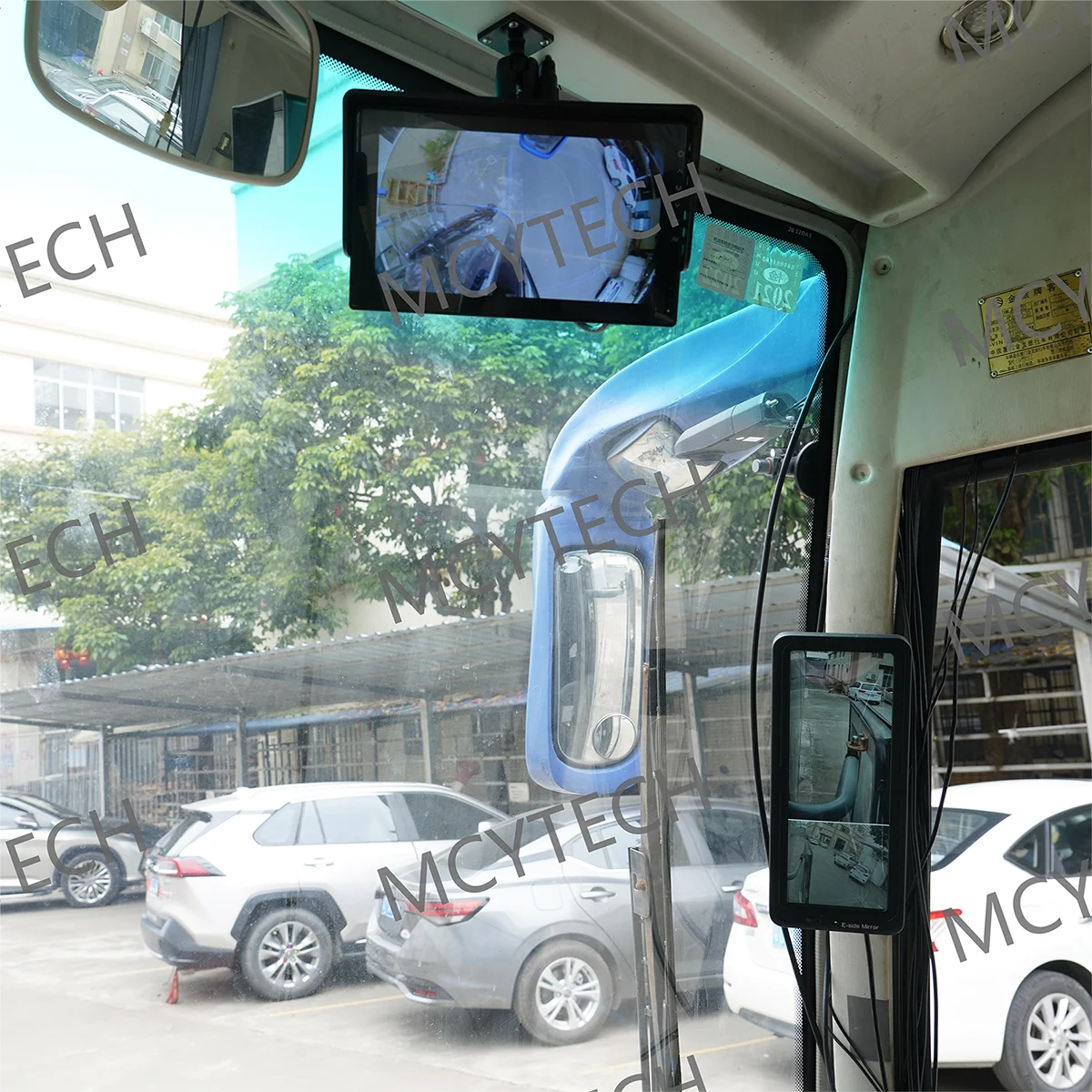 

Rear View Mirror with Blind Spot Detection CMS 12.3" IPS Full Screen 1080P Night Vision Anti-Glare Electronic Truck Bus Mirror