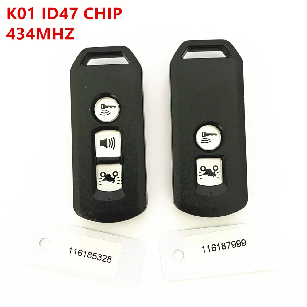 1/5PCS K01 Motorcycle Remote Key ID47 CHIP 434MHz for Honda Motorcycle Scooter K35V3 ADV SH 150 Forza 300 125 PCX150 2018