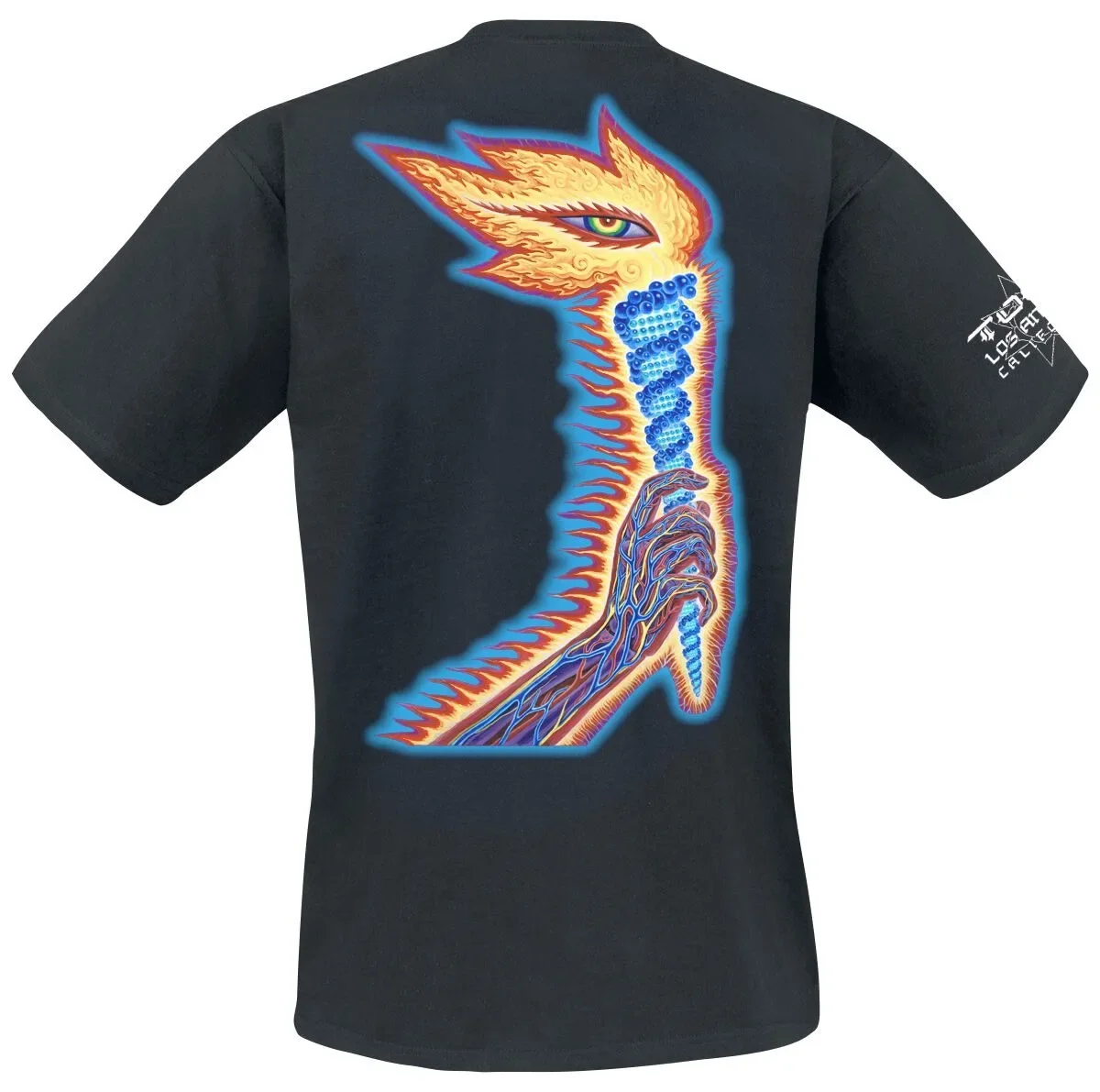 Tool Inspired Cotton T-shirt Golden Logo & DNA Eye Progressive Metal Streetwear Tee