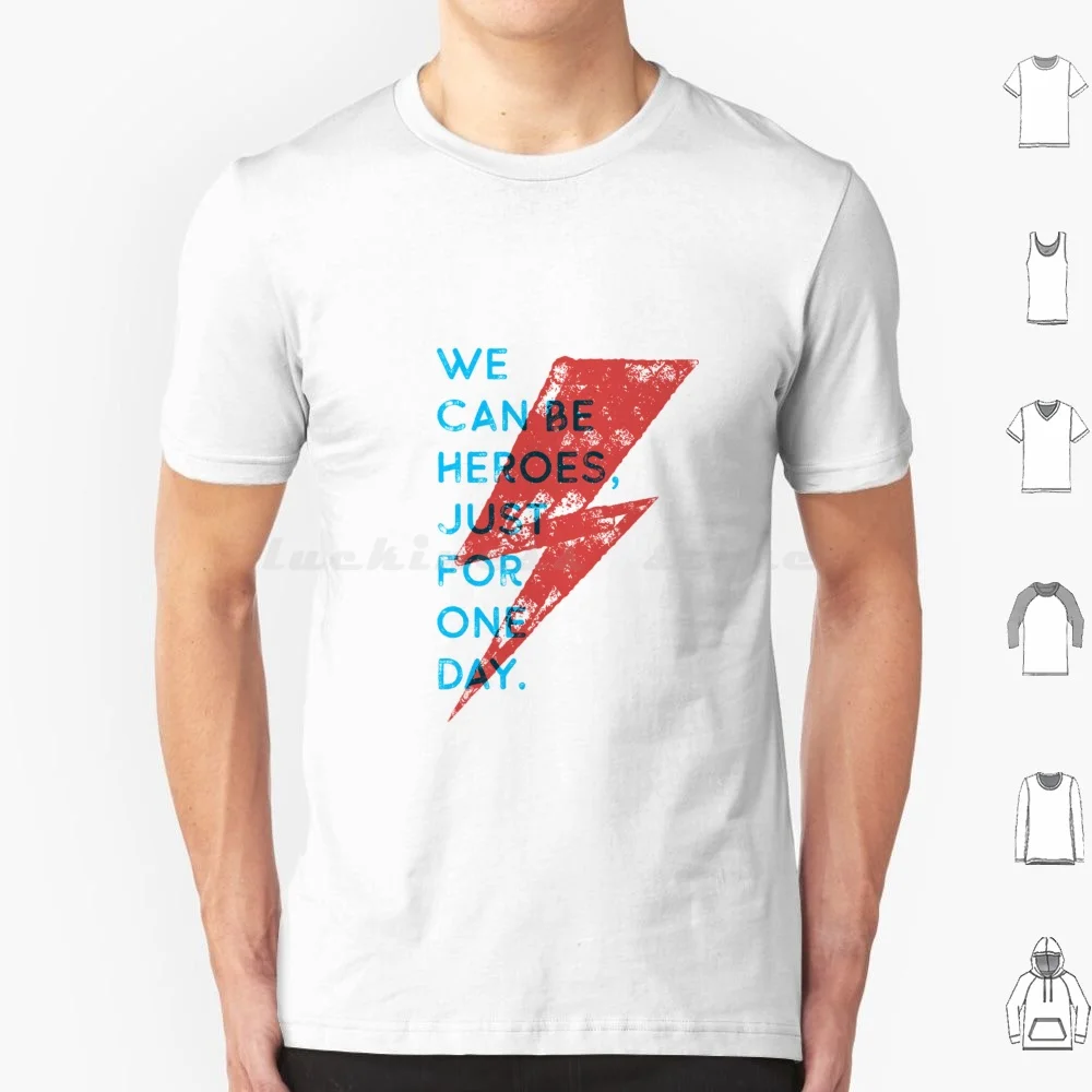 Phrase T Shirt Big Size 100% Cotton Music Phrases Pop Minimalist Lightning Heroes