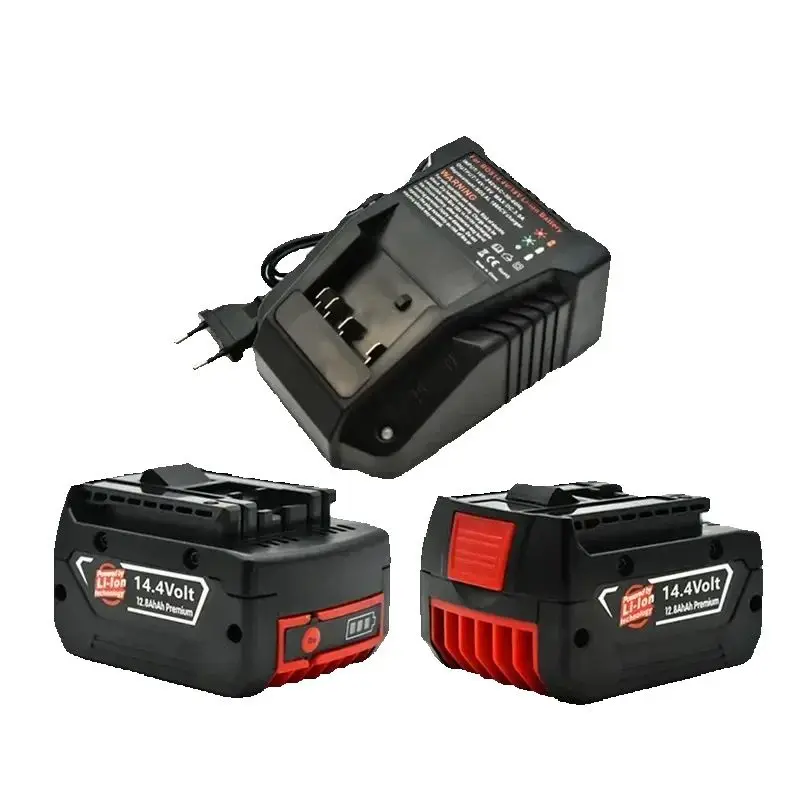 

Original BAT614G Rechargeable 14.4 v Battery 12800mAh Lithium Ion for Bosch 14.4V Battery GBH GDR GSR BAT607G BAT614 + Charger