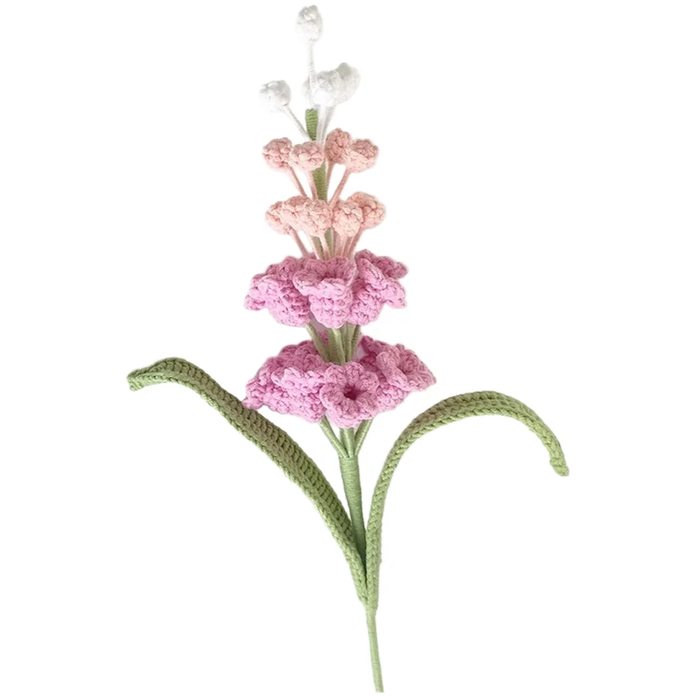 Artificial Grape Hyacinth Bouquet Crafted for from Wool Yarn for Indoor Spaces Wedding Ceremony and Event Decoration