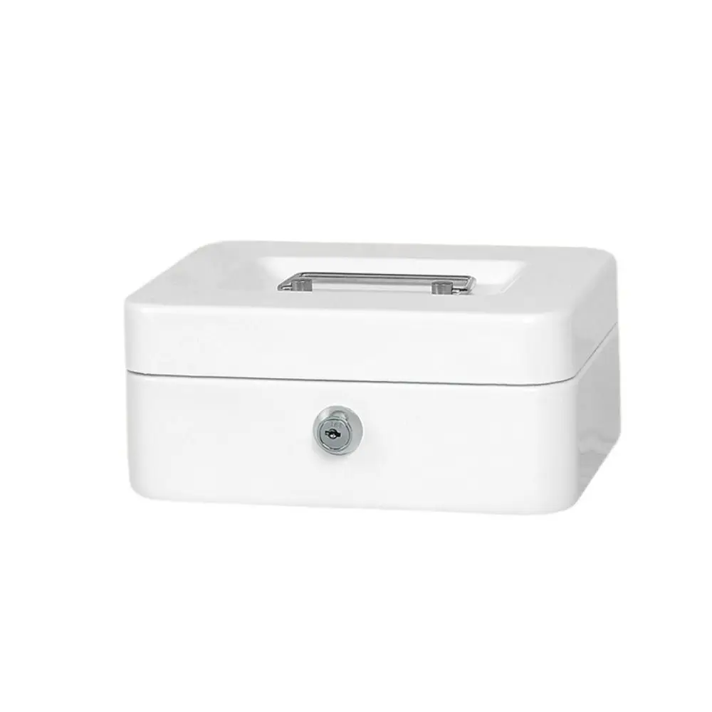 Small/Large Locking Cash Box Safe with Combination Lock Metal Money Box Double Layer Key Lock/ Password Lock Storage Box Home