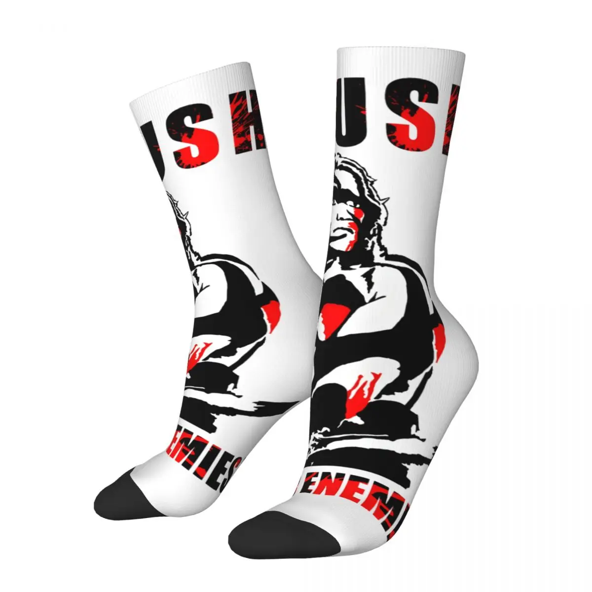 Crazy compression Funny And Cool Sock for Men Harajuku C-Conan The Barbarian Seamless Pattern Crew Sock Novelty