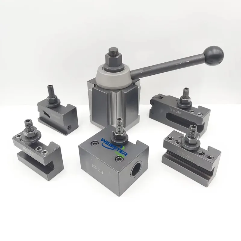 

Wedge Type Turret BxA 10"-15" Swing 251-222 6pcs Quick Change Tool Post Holder Set for Lathe