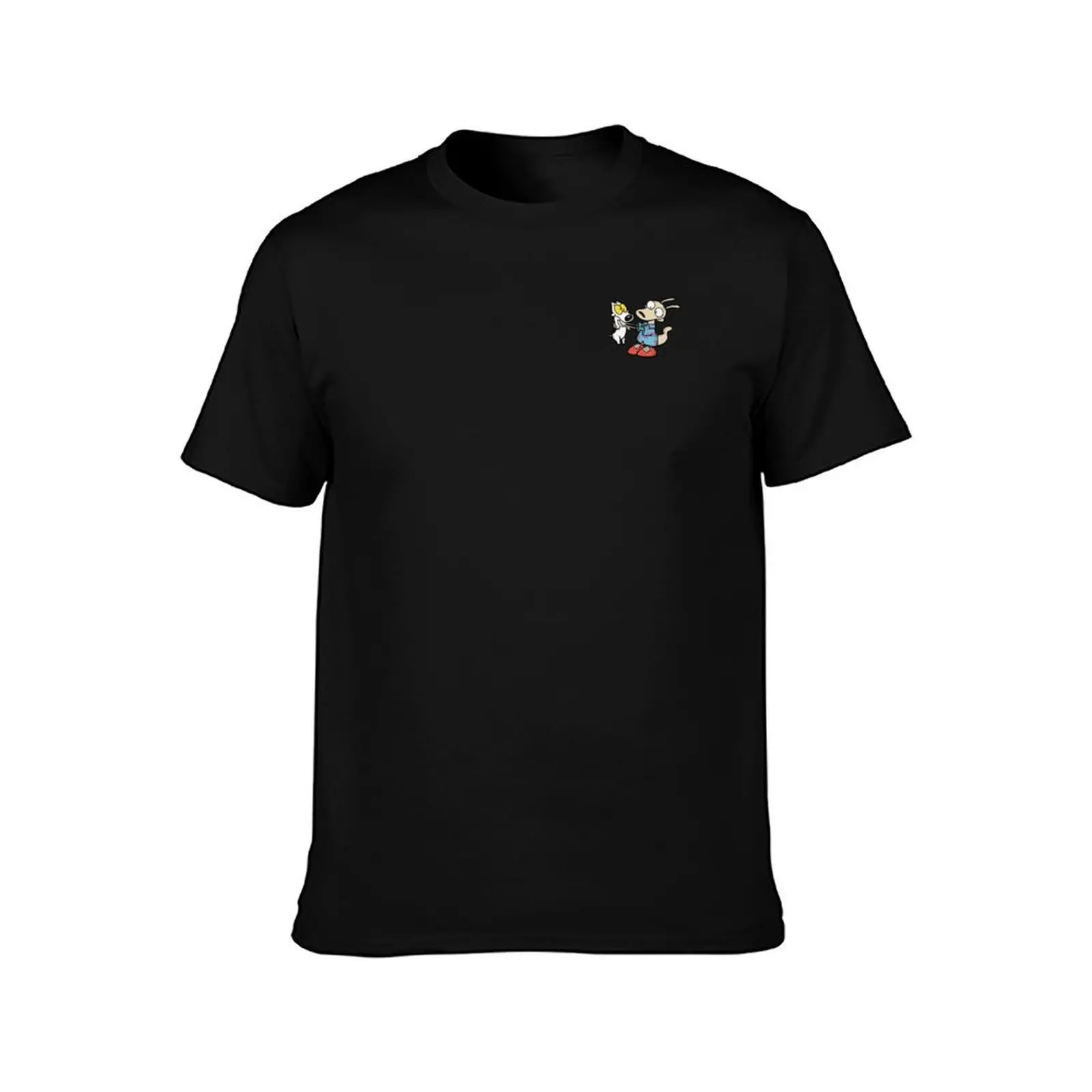 Rocko's Modern Life Sticker T-Shirt Basic Plain Tee for Spring and Summer