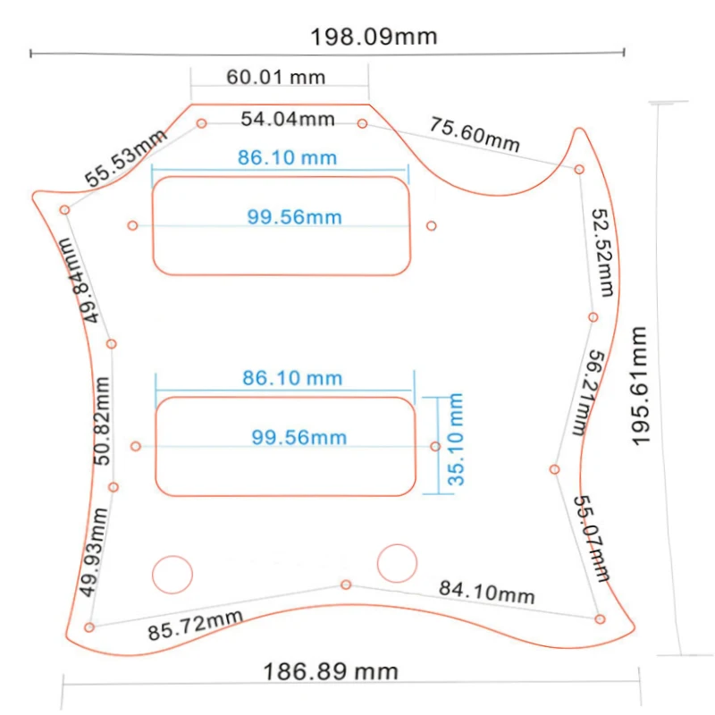 Pleroo Guitar Parts Pickguard For Gibson Standard SG Full Face Scratch Plate Route P90 Pickups Best Protection For Guitarra
