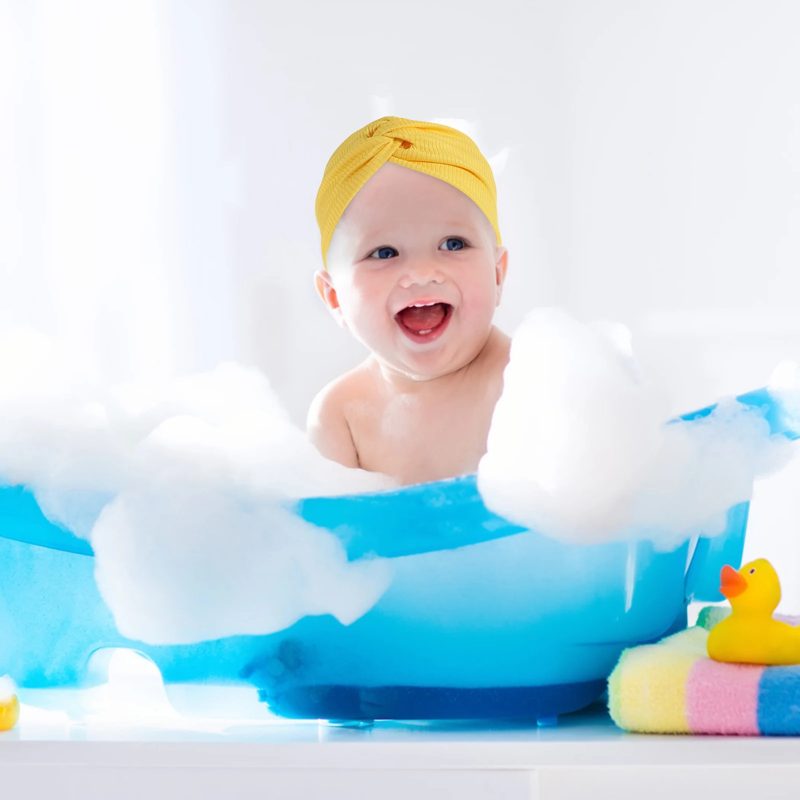 

Bunny Ear Headband Baby Turbans Girls Headwrap Bows Yellow Hair Bowknot Elastic Toddler Mom Matching Soft High Quality Bright