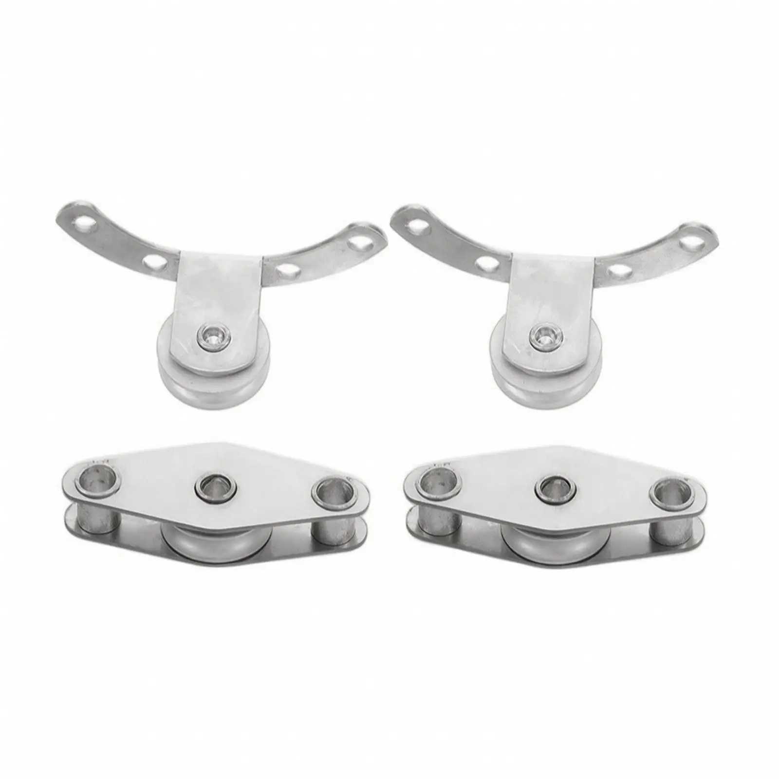 4 Pieces Smooth-Rolling Umbrella Pulley Sturdy Metal Construction, Compact Cylindrical Design, Umbrella Frame Pulley