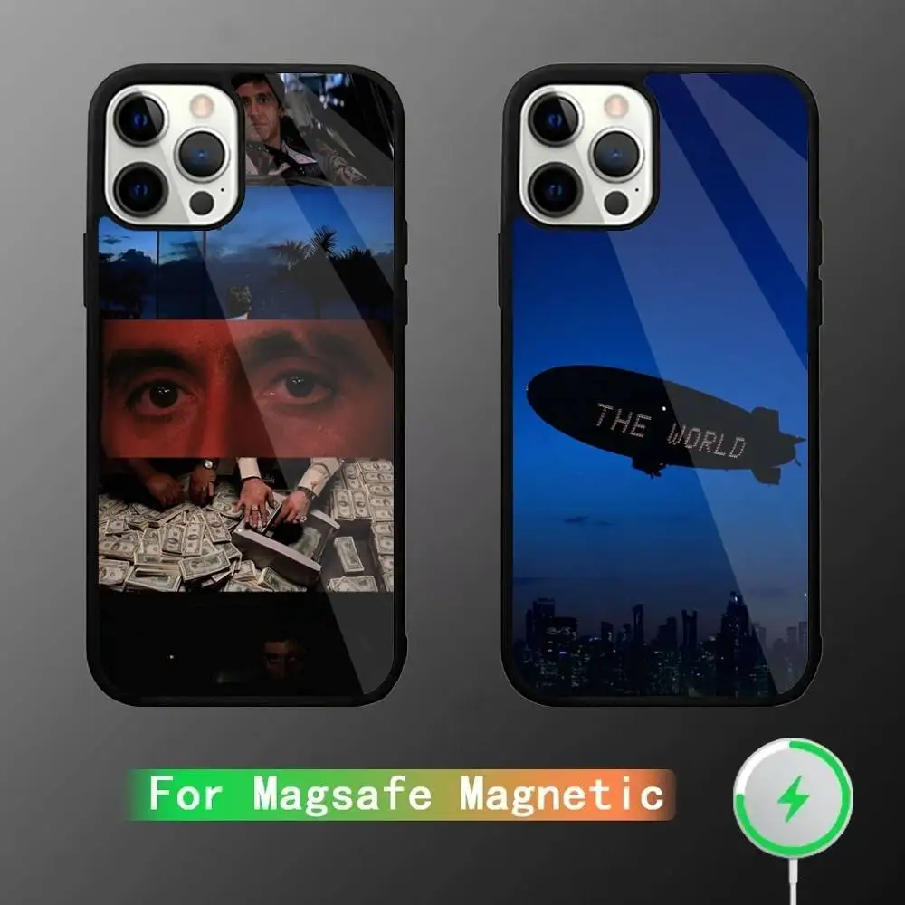 

S-Scarfaces Tony M-Montana Phone Case For iPhone 16,15,14,13,12,11,Pro,Max,Plus,Mini,SE New Magsafe Magnetic Wireless Charging