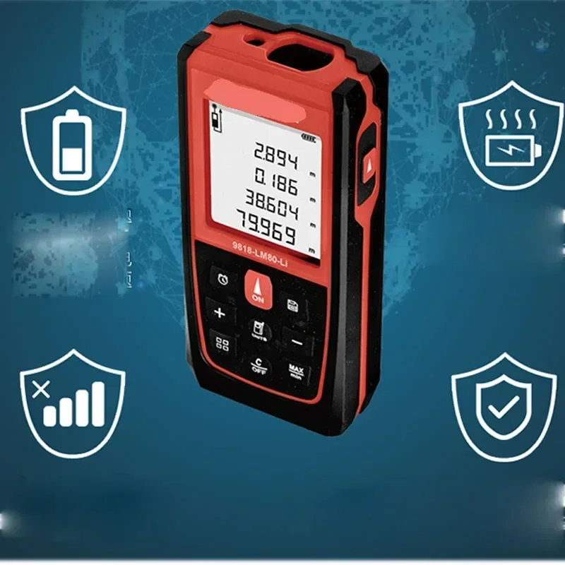 

New 220v New Lithium Battery Laser Rangefinder Handheld Measuring Instrument High-precision Electronic Ruler Indoor Instrument 9