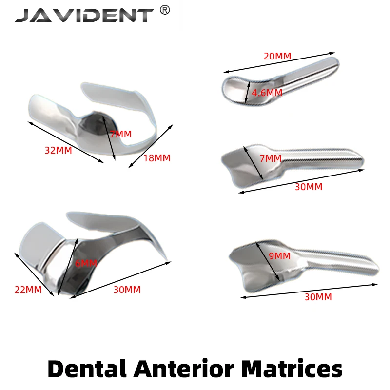 1Box Dental Proximal Anterior Strips Twin Bands Sectional Contoured Metal Matrices For Teeth Replacement Dentistry Materials
