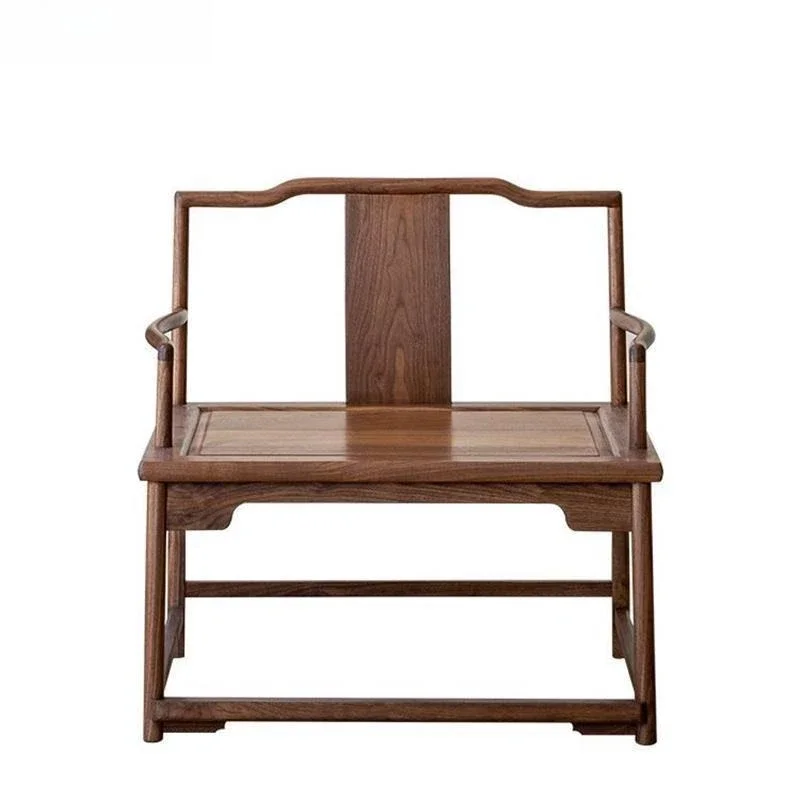 

New Chinese black walnut zen chair cross-legged meditation chair, solid wood, simple light luxury leisure chair