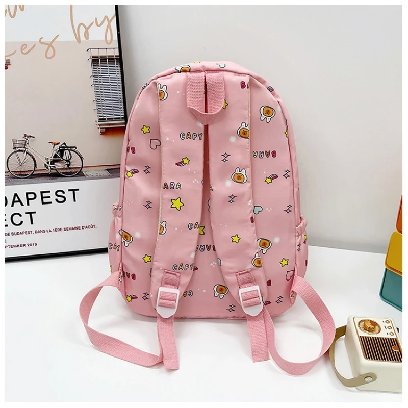 Kapibara Capybara Cartoon Kid Zaino di grande capacità Moda Adolescenti Ragazzo Ragazza Borsa a tracolla Zaino per bambini