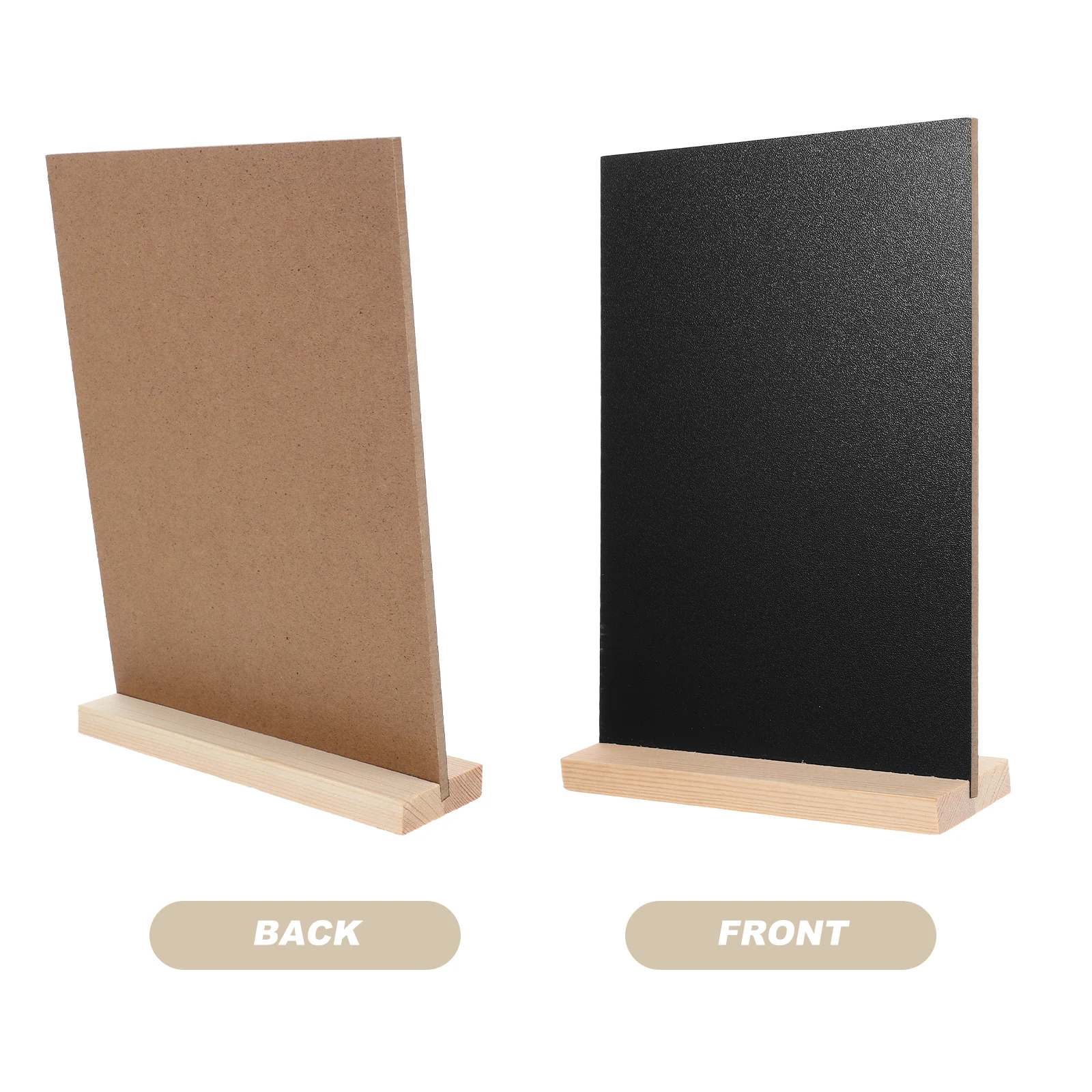 Mini Pine Base Chalkboard Double sided Erasable Message Board Reusable Display Sign Desktop Home Decorative Board Party Wedding