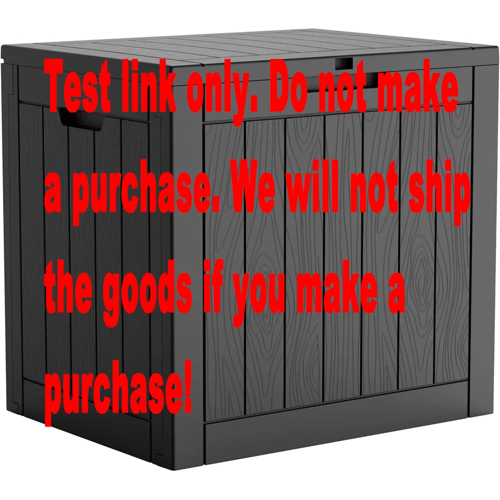 Test link only. Do not make a purchase. We will not ship the goods if you make a purchase!!!!35 Gallon Outdoor Storage Box