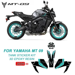 MT-09 Side Fuel Tank Protection Pad For YAMAHA MT 09 MT09 mt09 Motorcycle Protection sticker 3D Epoxy Resin Sticker Decal 2024