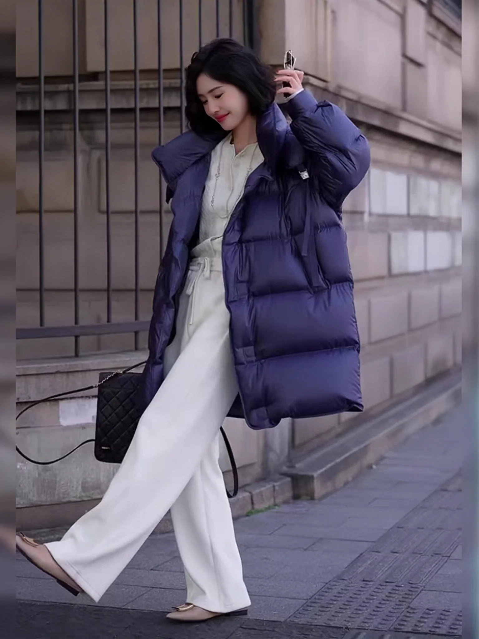 Fashionable Down Jacket for Women, Luxurious and Versatile, Thick Warm Coat, Winter, New, 2024