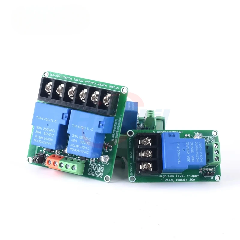 1/2/4 30A relay modules High current isolation with optocoupler Support high and low level 5V12V24V