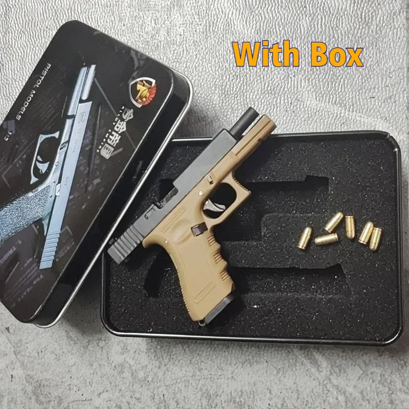 قالب مسدس صغير 1:3 سبيكة الإمبراطورية G17 بندقية سلسلة مفاتيح معدنية قلادة تفكيك رمي قذائف التماثيل والحرف المصغرة