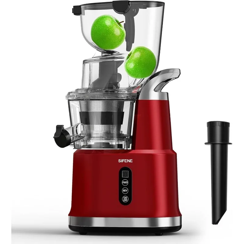 Cold Press Juicer Machines, Big Mouth 83mm Opening Whole Slow Masticating Juicer, Easy-Clean Juice Extractor Maker For Full