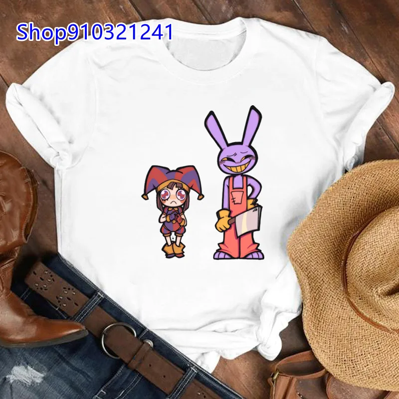 The Amazing Digital Circus Jax T Shirt women Harajuku Aesthetic Kawaii Tshirt Unisex Streetwear Funny Cartoon Tops Tee Shirt